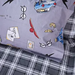 Простирадло на гумці MirSon Poplin Line Kids 08 Harry Potter 160х200 см сіре (2200009719554) - мініатюра 2