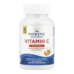 Витамин C Nordic Naturals – 60 gummies, для иммунитета