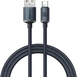 Кабель Baseus Crystal Shine Series USB-A to Type-C 100W 1.2m Black (CAJY000401) [169549]
