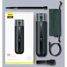 Автомобільний пилосос Baseus A2 Car Vacuum Cleaner 6000 mAh акумуляторний для салону автомобіля Чорний - мініатюра 2