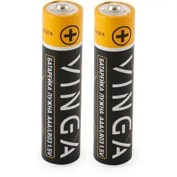 Батарейка AAA LR03 Alkaline 2pcs Blister Vinga (VJABAAA2) - мініатюра 2