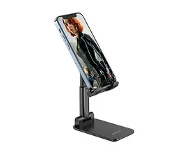 Настільний тримач підставка для телефону та планшета Borofone BH42 Lite на 4,7-10 дюйми чорний - мініатюра 6