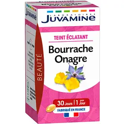 Натуральна добавка Juvamine Сяюча шкіра Бораго + вечірня примула 30 капсул