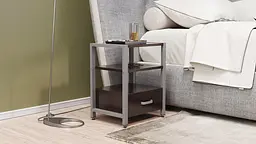 Тумба універсальна Ferrum-decor Вів'єн 1/1 50x41x40 сірий ДСП Венге 16мм (FRD-106184) - мініатюра 7