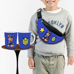 Подарунковий набір: Сумка-бананка + Кружка Щенячий патруль "Paw Patrol" дитячий, для хлопчика (00243)