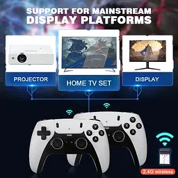 Ігрова приставка GameStick M8 Pro 2.4G Біло-чорний, HDMI-приставка для телевізора з бездротовими джойстиками - мініатюра 6