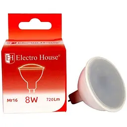 Лампа ELECTROHOUSE 8Вт для точкових світильників MR16 8W