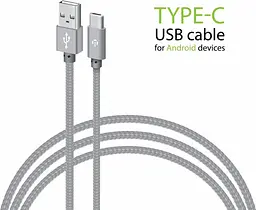 Кабель Intaleo CBGNYT1 USB-USB Type-C 2м Grey (1283126489136)