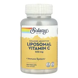 Вітамін C Solaray 500 мг (Liposomal) - 100 веганських капсул, для імунітету