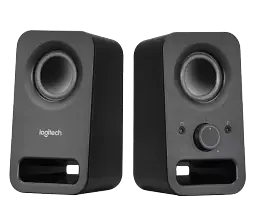 Колонки 2.0 Logitech Z150, Black, 3 Вт, 3.5 мм, роз'єм для навушників, роз'єм лінійного аудіовходу (980-000814)