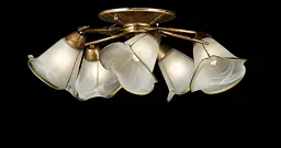 Люстра стельова Splendid Ray L88780/5, E27, 5 ламп, бронза, білий, 50 см, сучасний стиль для дому