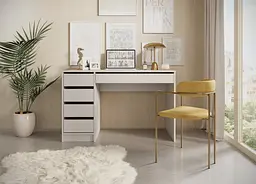 Стіл туалетний письмовий Perfect Home Ада / Ada 5S/120 з 5 шухлядами Кашемір (PFH-091309) - мініатюра 9