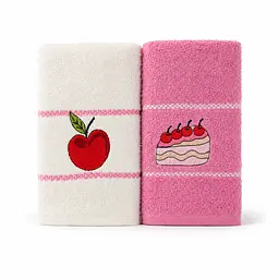 Набір кухонних рушників 2 шт 40x60 см Вишневий торт LoveYouHome - мініатюра 2