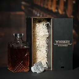 Подарунковий набір віскі Whiskey Stones №11 графин Selecta в дерев'яному пеналі - мініатюра 5