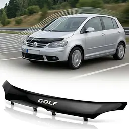 Дефлектор капота мухобойка Volkswagen Golf V plus 2003-2008 (Vip Tuning) VW32 - мініатюра 2