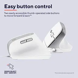 Комп'ютерна миша Trust Bayo 2 Ergonomic USB-A біла teh0014099 - мініатюра 4