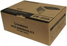Блок живлення GameMax 500 Вт GM-500B, Black, 80+ Basic, Active PFC, 12 см, 3xMolex / 2xSATA / 1x6+2-pin / 1x4+4-pin / 1x20+4-pin, захист OVP / UVP / SIP / OCP / OLP / OPP / SCP - мініатюра 5