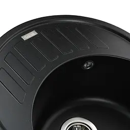 Гранітна мийка Globus Lux ARNO чорний 620х500мм-А0002 - мініатюра 3