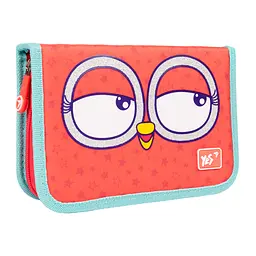 Пенал твердий YES одинарний з двома клапанами HP-04 Owls (533346)