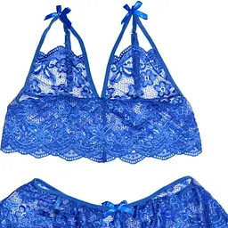 Сексуальний спокусливий еротичний комплект - еротична білизна 48 L/XL синій1190-2 - мініатюра 6