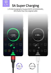 Зарядный кабель Super Quick Charge ESSAGER 5A Type-C 1метр - мініатюра 7