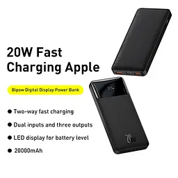 Портативний акумулятор - павер-банк Baseus Bipow Digital Display OS 20000 mAh 20 W (PPBD050501) - мініатюра 8