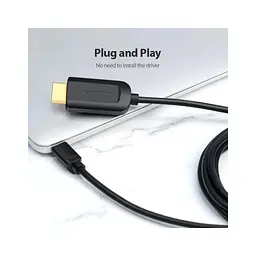 Кабель мультимедійний USB-C to HDMI M 1.5m black Vention (CGUBG) - мініатюра 3