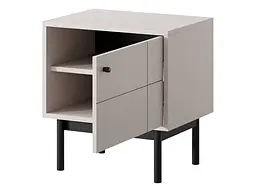 Тумба приліжкова Perfect Home Джапанді / Japandi S54 1-дверна Кашемір (PFH-091467) - мініатюра 2