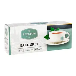 Чай чорний Feelton Earl Grey з ароматом бергамоту (25 шт. x 1.5 г)