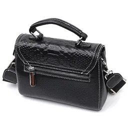 Шкіряна сумка для жінок з цікавою клямкою Vintage 19х15х9 см sum0029039 - мініатюра 3