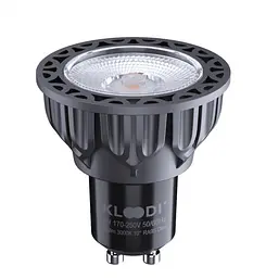 Лампа LED GU10 5WCOB 3000К 450Lm DIM KLOODI KDGU10-QL 5WCOB 3K 10D BK DIM