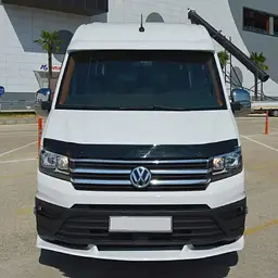 Дефлектор капоту мухобійка Volkswagen Crafter 2018- Євро Кріплення (Vip Tuning) - мініатюра 2
