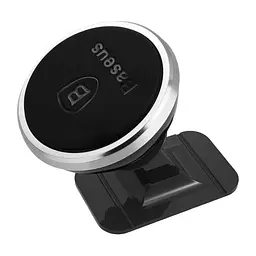 Магнітний автомобільний тримач для смартфона Baseus Car and Desk Holder Magnetic 360 Rotation Сріблястий (90400940) - мініатюра 2