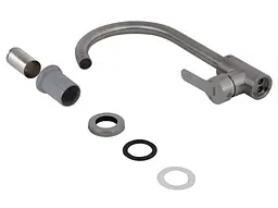 Змішувач для кухні Brinex Pure 015F U-образний Nickel BRIPUR015FNKL - мініатюра 4