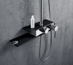 Душова система Corsan Klar Fiber chrome black CMN002BL, Хром - мініатюра 9