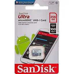Карта пам'яті SanDisk 256GB microSDXC class 10 UHS-I Ultra (SDSQUNR-256G-GN3MN) - мініатюра 2