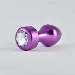 Анальна пробка - Heavy Metal Anal Plug Rosebud Aluminium Purple - мініатюра 1