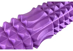 Массажный ролик EasyFit Solid Grid Roller 45 см v.2.2s фіолетовий (EF-2053-V) - мініатюра 2