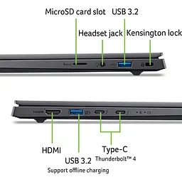 Ноутбук ACER Swift X 14 OLED SFX14-73G-73TD, Intel Core Ultra 7 255H до 5.1GHz, 14.5" 2.8K, 32GB, SSD 1TB, NVIDIA GeForce RTX 5050 8GB, Windows 11 Home - мініатюра 11
