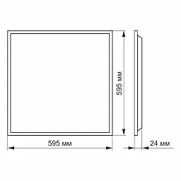 Світильник Videx LED панель 48W 6000K матова (VL-Pb486W) - мініатюра 2
