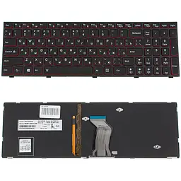 Клавіатура для ноутбука LENOVO (Y500 Y510p) rus чорний підсвічування клавіш