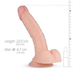 Фалоімітатор EasyToys Derek Realistic Dildo 22 см тілесний - мініатюра 4