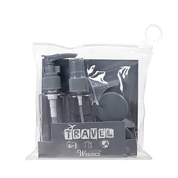 Дорожній набір ємностей для косметики WH Travel Bottles Set 4 шт. Сірий