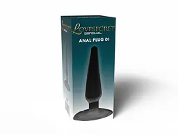 Анальна пробка Lovesecret Anal Plug 01 11 см (чорний) - мініатюра 4