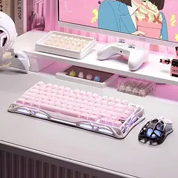 Клавіатура GravaStar Mercury K1 80keys Kailh Cheery Pink EN/UKR Sakura Pink (GS_K1_P_PNK) - мініатюра 11