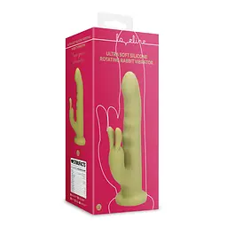 Вібратор-кролик Loveline Ultra Soft Silicone Rotating зелений - мініатюра 11