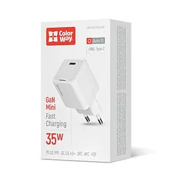Мережевий зарядний пристрій White 35 Вт GaN ColorWay teh0028611 - мініатюра 6