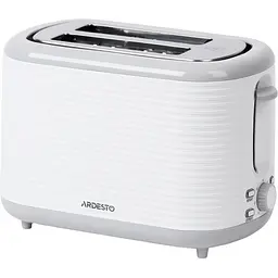 Тостер Ardesto White stripes T-F17WG 930 Вт пластик білий+сірий