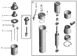Насос свердловинний шнековий VOLKS pumpe  3QGD 1,5-90-0,55кВт 3 дюйми + кабель 15м - мініатюра 4