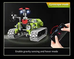 Конструктор робот програмований STEM-робот 5 в 1 Robots  Variable Warrior з пультом і додатком робот-трансформер для дітей на радіокеруванні, 705 деталі - мініатюра 9